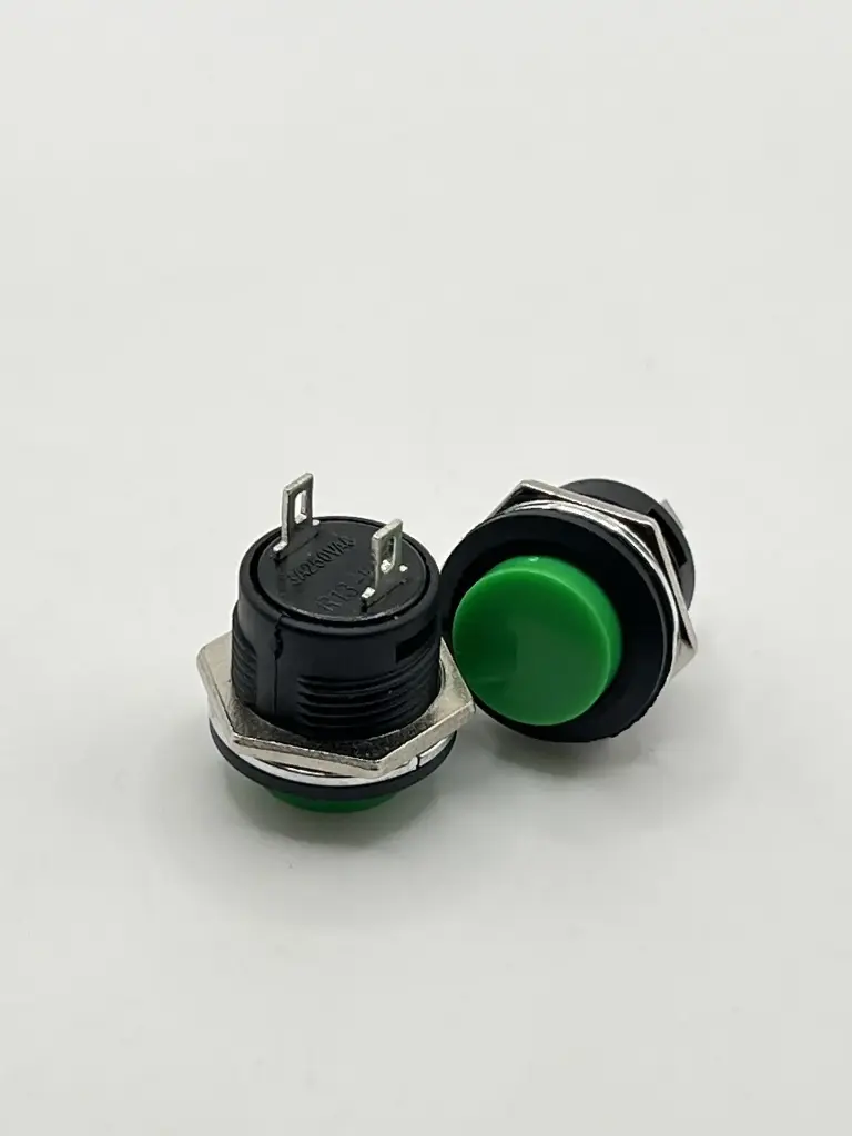 R13-507 16mm Green Non Locking Reset Switch