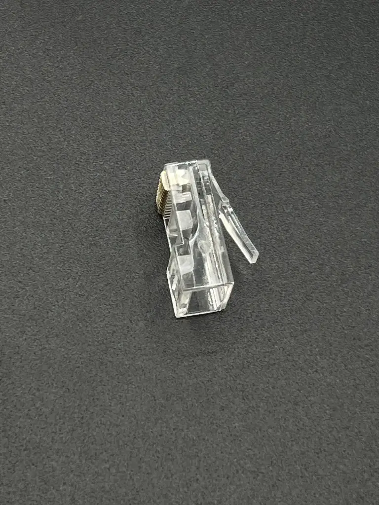 RJ45 Pass-Through Ethernet Connector (Gold-Plated, Network Cable Plug)