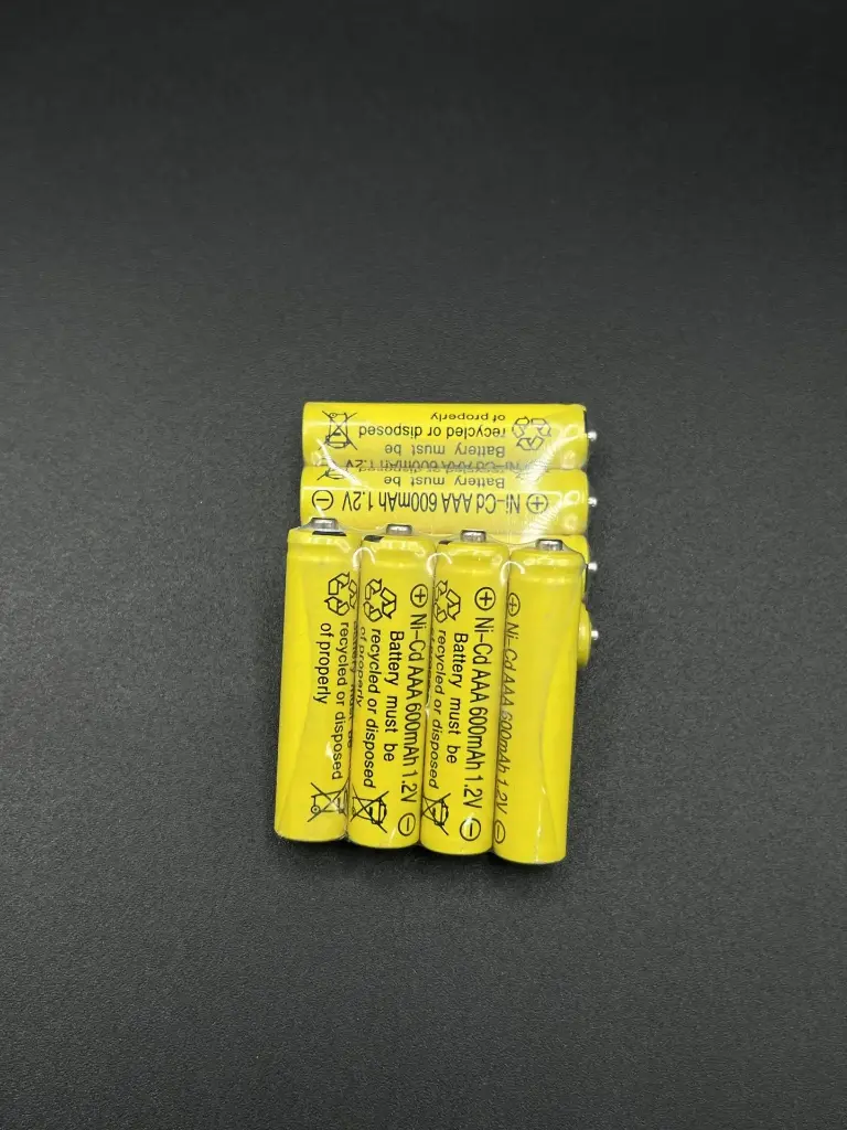 Ni-Cd AAA 600mAh 1.2V rechargeable battery