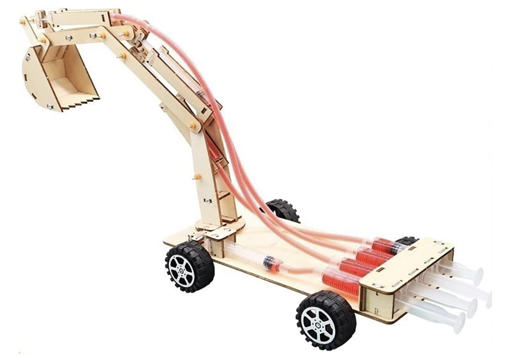 DIY STEM hydraulic excavator with tyre