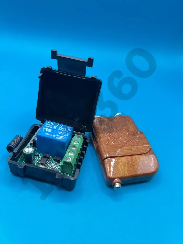433MHz Universal Wireless RF Remote Control Switch – DC 12V 10A 1CH Relay Receiver Module with Remote Transmitter