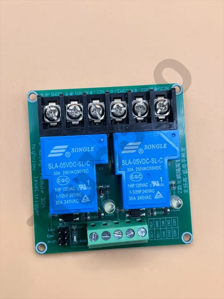 30A 5v 2 channel relay module