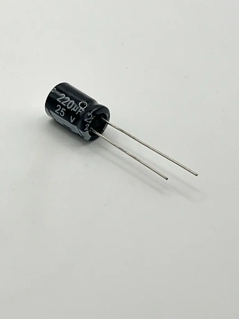 220uF 25V electrolytic capacitor